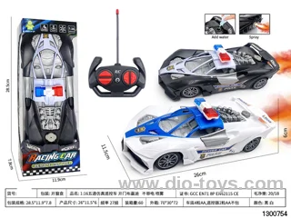 1:16 Wutong Simulated Remote Control Police Car, Opening Door Bugatti, No Battery, with Spray