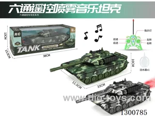 1:16 6ch rc tank W L/M/spray not included battery 2 colors