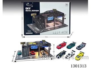 Wooden Two-Story Car Repair Shop