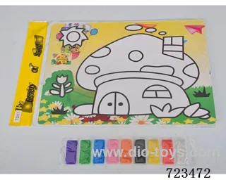 Oversized colored sand painting
