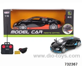 1:12 4ch Bugatti Remote Control Car with Lights Included Battery