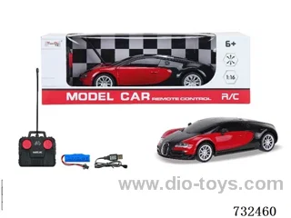 1:16 4ch Bugatti RC Car with Lights Included Battery