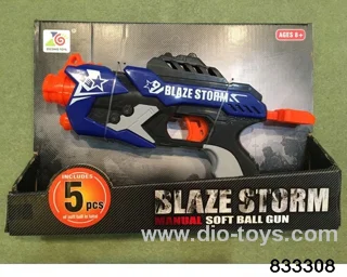 Soft bullet gun in display box