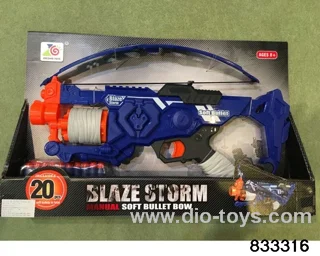 Soft bullet gun in display box