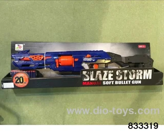Soft bullet gun in display box