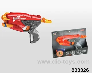 Soft bullet gun in display box
