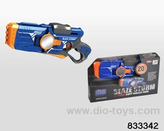 Soft bullet gun in display box