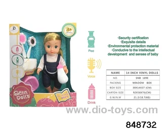 14 inch doll with ic in window box