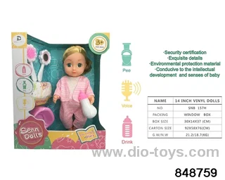 14 inch doll with ic in window box