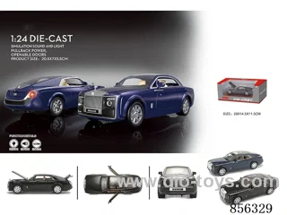 1:24 pull back alloy car W L/M in window box