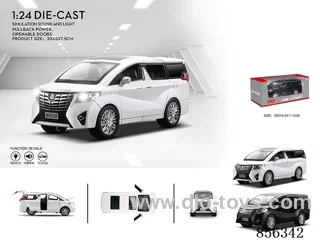 1:24 pull back alloy car W L/M in window box