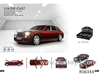 1:24 pull back alloy car W L/M in 4pcs display box