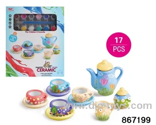 tea set in window box