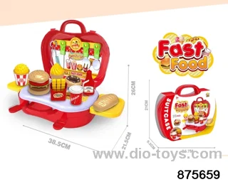 fast food set in paper card