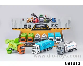 1:32 Mixed color pull back alloy city car in display box