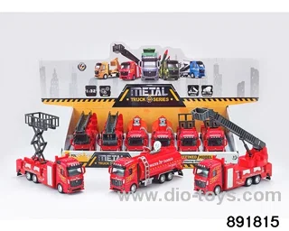 1:32 Pull back alloy fire truck in display box