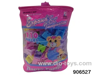 building block in 110pcs PVC hang bag