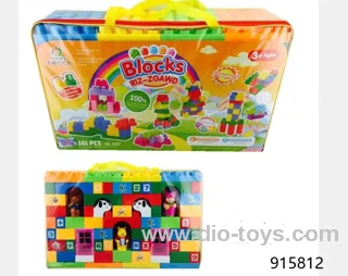 building block in PVC hang bag