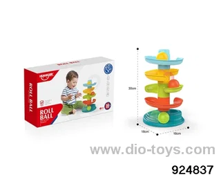 Colorful track rolling ball in color box