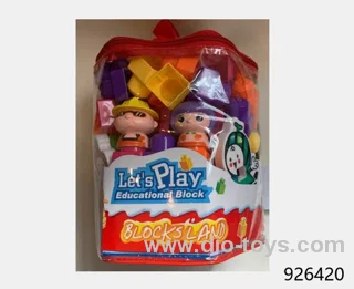 building block in PVC hang bag