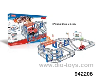 B/O track in 73PCS color box not included battery