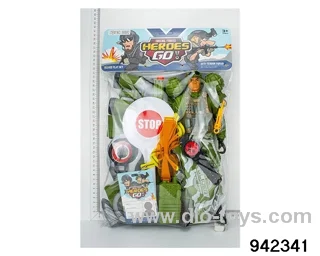 Military police suit in PVC bag