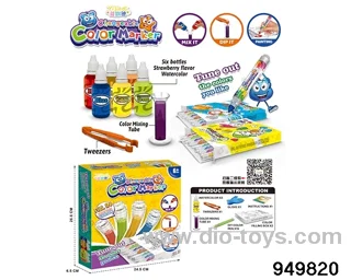 Variety of color markers in color box