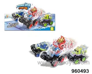 Deformation four-wheel drive tractor in 8pcs display box
