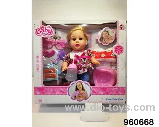 13inch Doll (will absorb water, pee with 13 sounds) in window box