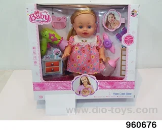 13inch Doll (will absorb water, pee with 13 sounds) in window box
