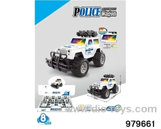 8PCS Inertia toy with flash/sound included battery