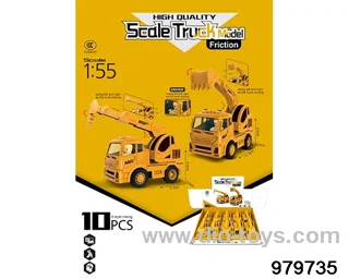 10PCS Inertial Engineering Vehicle