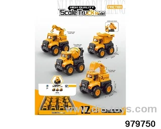 12PCS Inertial Engineering Vehicle