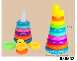 rainbow stacking circles -9 layers