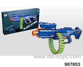 B/0 soft bullet gun (40 bullets+30 cartridges) in color box
