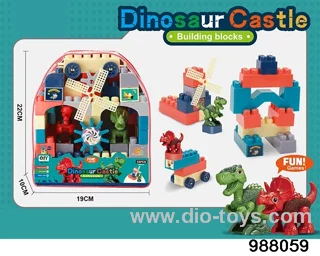 Brainstorming Building Blocks for Dinosaur World in PVC packsack 55PCS