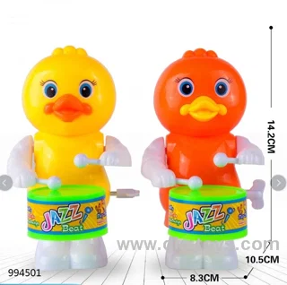 Wind up beat drum yellow duck in opp bag