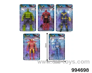 5pcs 16CM Avengers Alliance dolls with lights in clam shell