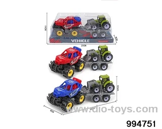 Inertia car pulls back the farmer's car in PVC cover