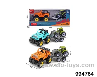 Inertia jeep pulls back the farmer's car in window box