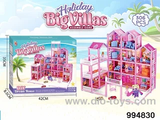 DIY villa set in color box