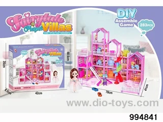 DIY villa set with 6 inch doll in color box