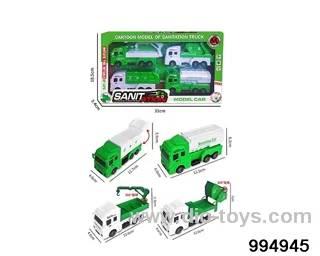 Huili sanitation vehicle in 4pcs color box