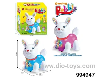 Light music electric rabbit in color box