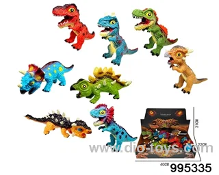 Enamel cartoon dinosaur 8 models 1 display box (with BB call) in display box