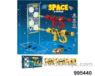 Air gun with shooting game rack (astronaut) with 12 balls in color box