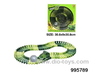 Electric dinosaur track in 78PCS window box