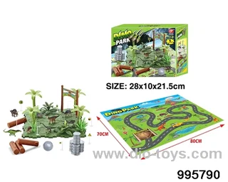 Electric dinosaur track in color box