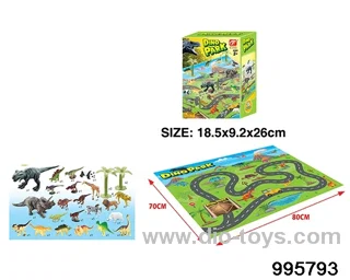 Electric dinosaur track in color box