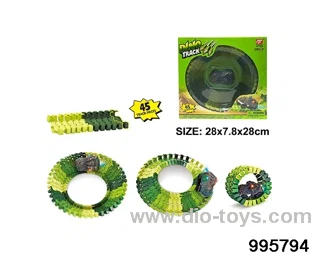 Electric dinosaur track in 45PCS window box